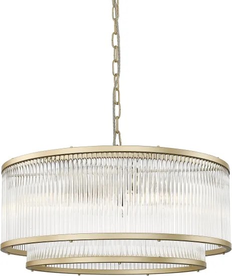 Brilagi - Lustru suspendat pe lanț RAMOS 6xE14/60W/230V auriu