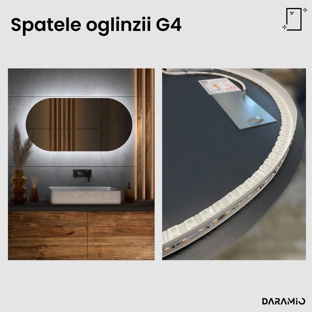 Oglindă atipică cu iluminare LED G4