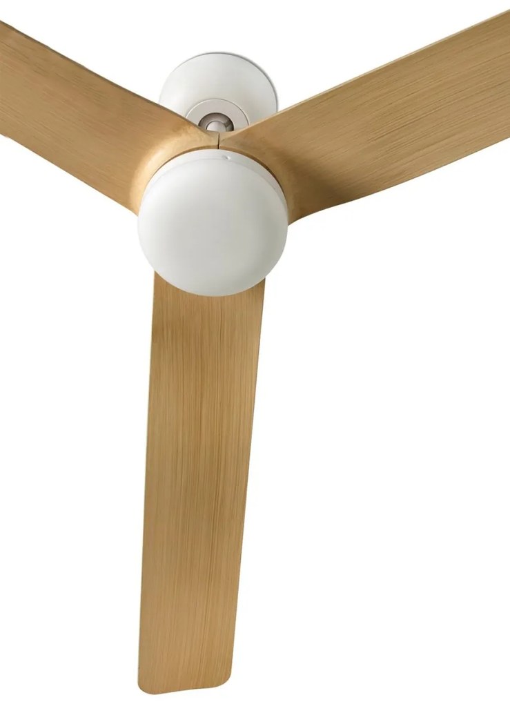 Lustra cu Ventilator si telecomanda PUNT M LED alb/artar