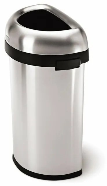 Coș semirotund deschis 60 l, oțel mat, oțel inoxidabil