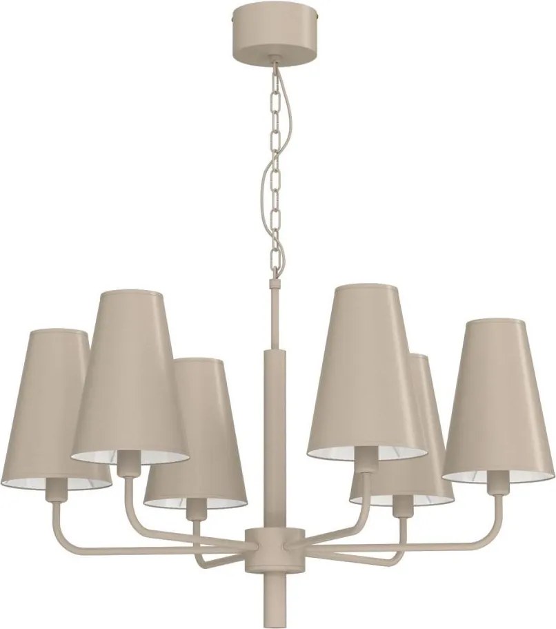 Candelabru cu lanț TORTOLA 6xE14/15W/230V bej