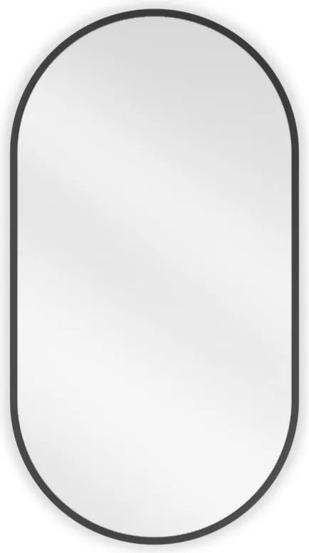 Mexen Loft oglindă baie ovală 75 x 40 cm, cadru negru - 9851-075-040-000-70