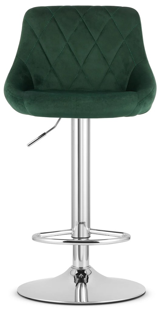 Scaun de bar verde KAST VELVET