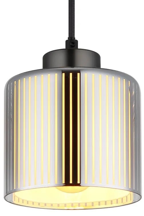 Pendul design modern FELICIA negru/crom 16056H GL
