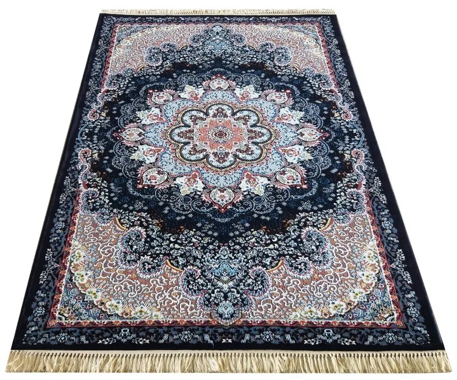 Covor de lux cu un frumos model oriental albastru Lăţime: 150 cm | Lungime: 230 cm