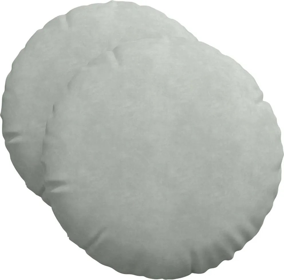 vidaXL Perne de Șezut 2 pcs Gri deschis Ø 40 x 13 cm Catifea