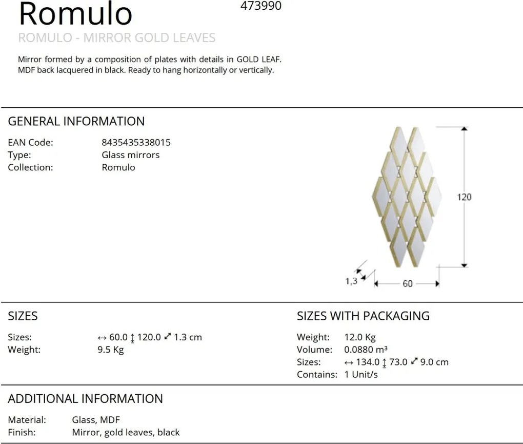 Oglinda decorativa design modern Romulo