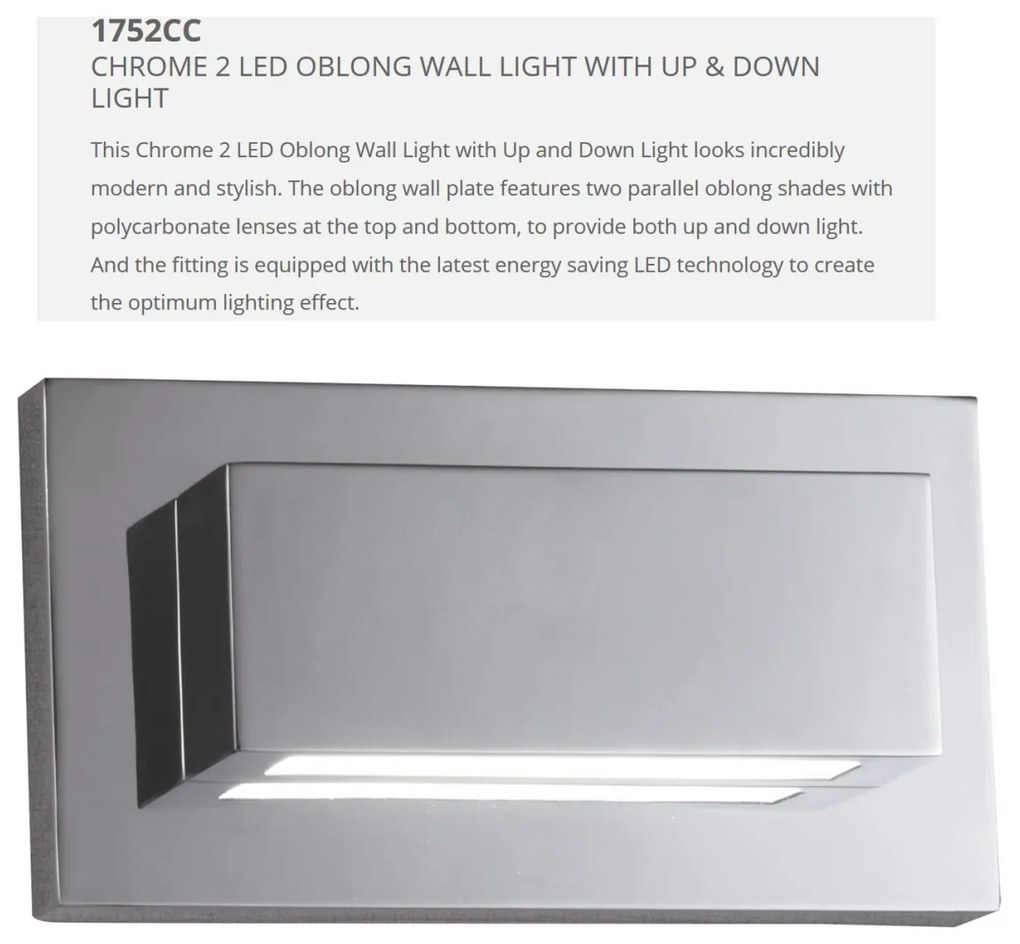 Aplica LED moderna design ambiental minimalist Wall crom 1752CC SRT
