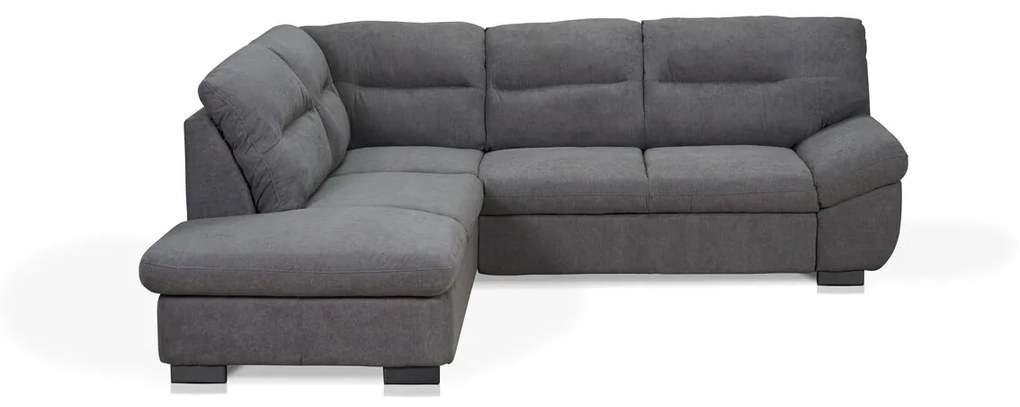 Coltar stanga extensibil, Toronto, 218 x 262 x 94 cm, lada de depozitare, gri