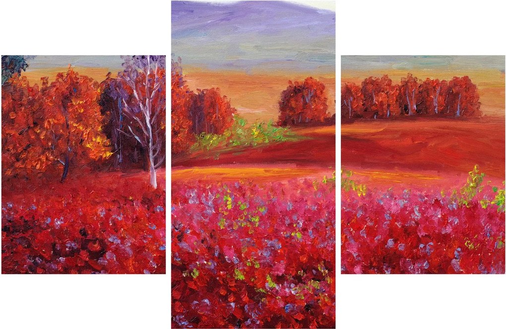 Tablou - Peisaj roșu (90x60 cm)