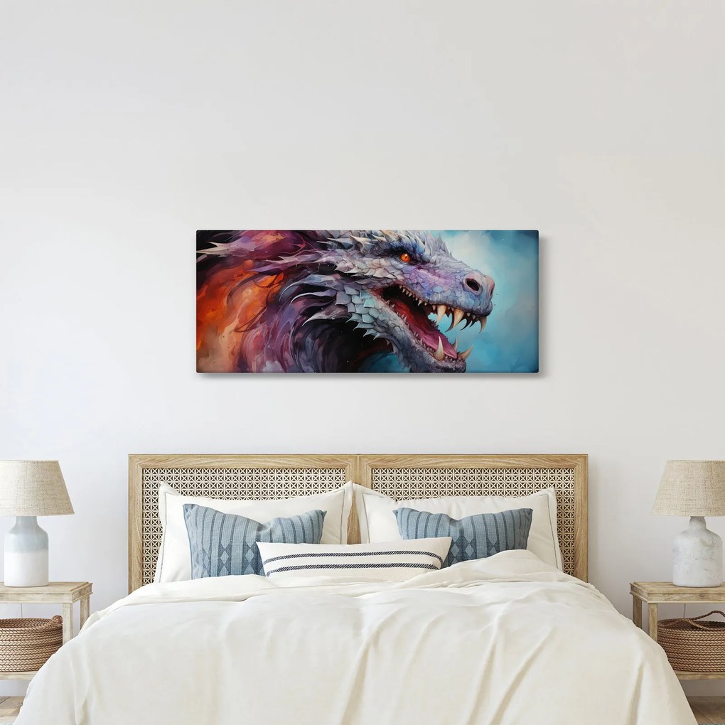Tablou - Ilustrație a unui dragon (120x50 cm)