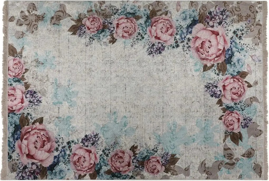 Covor, 160x230 cm, forma dreptunghiulara, tesatura de catifea/bumbac,