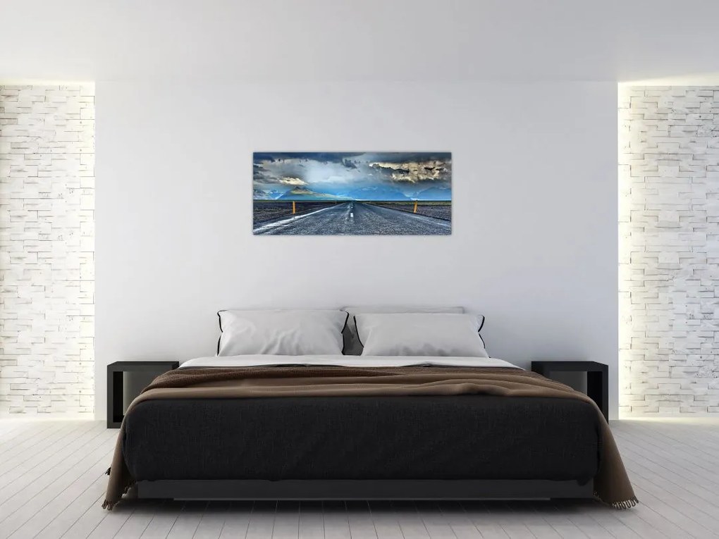 Tablou cu drum în furtună (120x50 cm)