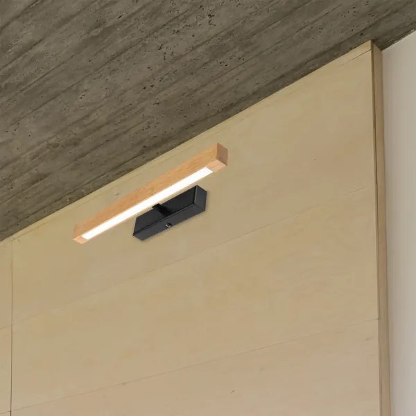 Lampă LED pentru tablouri VERDE LED/5,5W/230V 3000K 46 cm stejar/negru