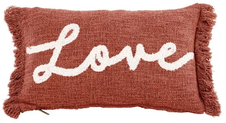 Pernă decorativă 50x30 cm Cotton Slub Love - Tiseco Home Studio