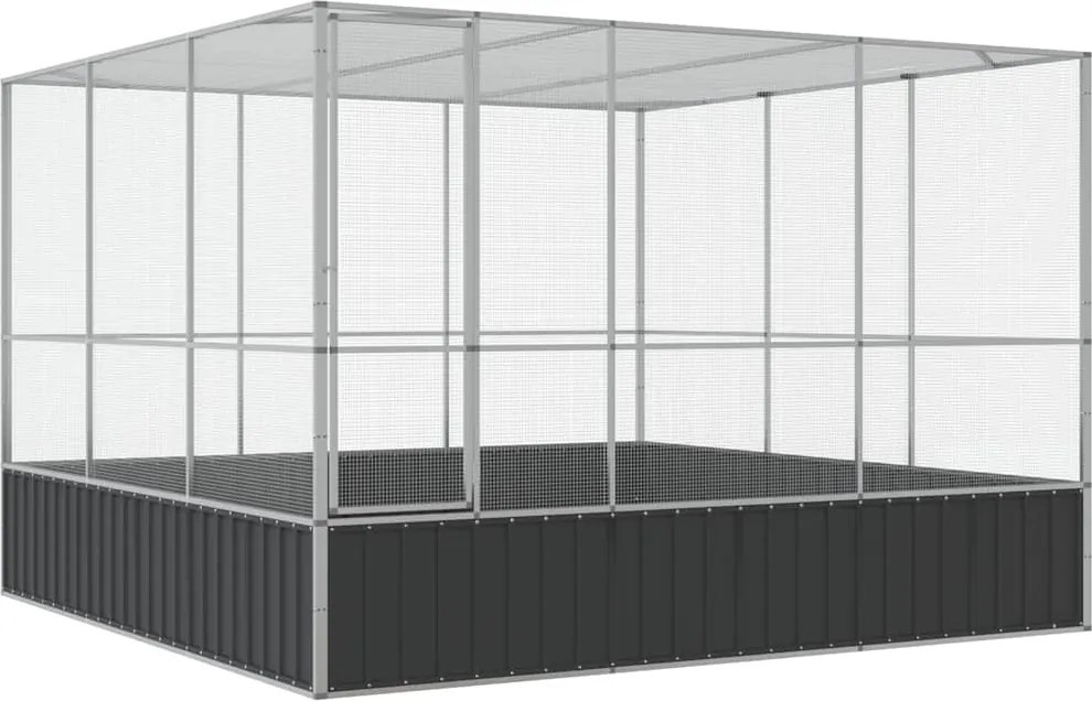 vidaXL Volieră de păsări, 311x307x212 cm, oțel