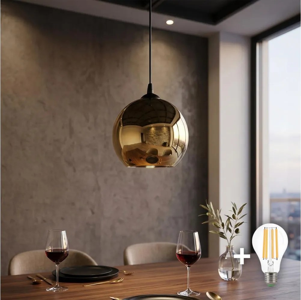 Lustră LED pe cablu CUBUS Ø 25 cm 1xE27/15W/230V