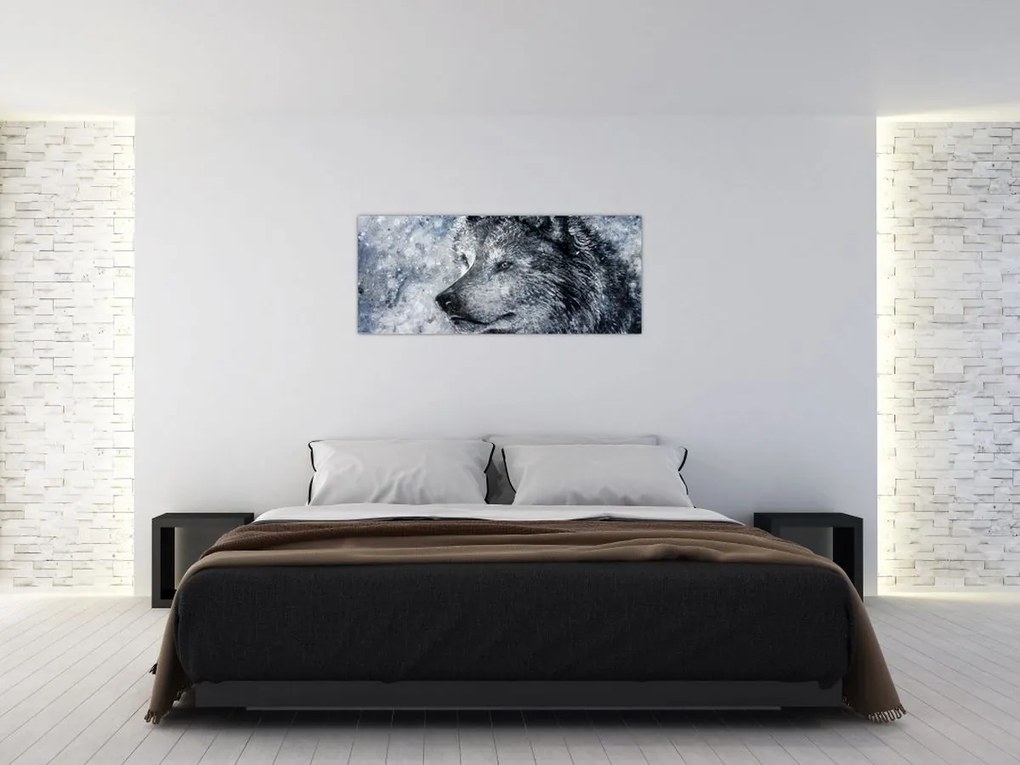 Tablou - Lupul din desene animate (120x50 cm)