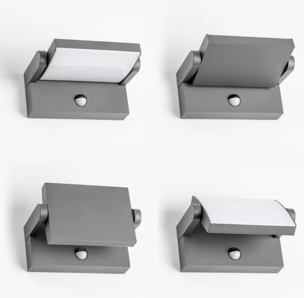 Redo 90587 - Lampă LED de exterior cu senzor FLIP, 20W, 230V, 3000K, IP54, antracit