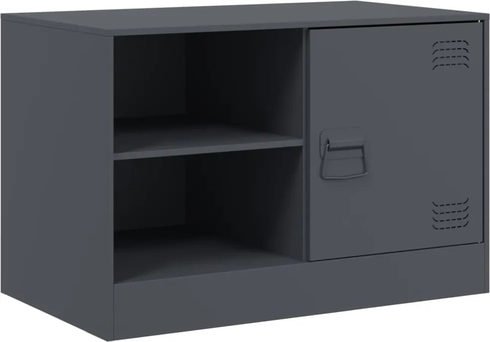 vidaXL Comodă TV, antracit, 67x39x44 cm, oțel
