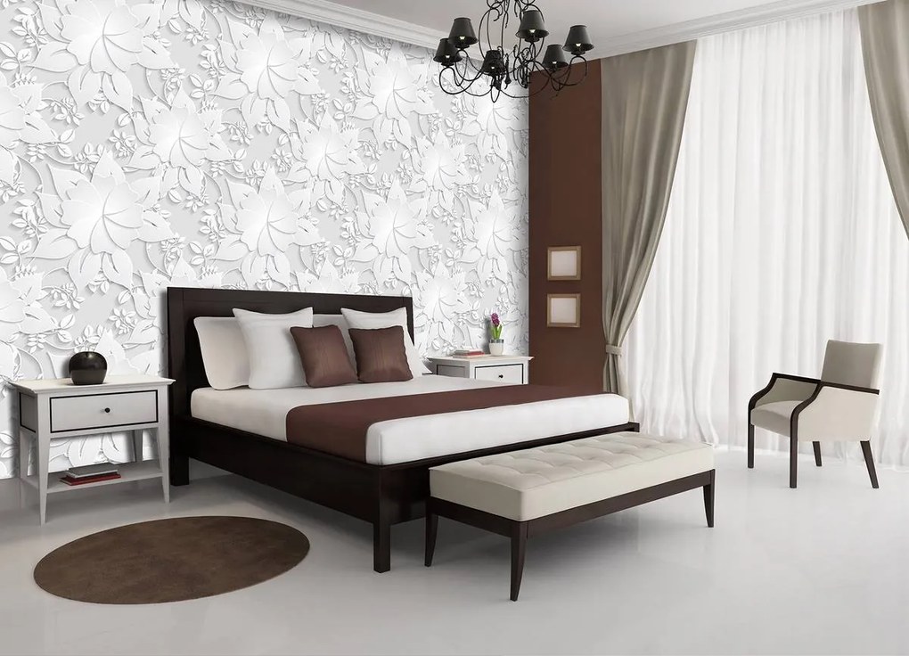Fototapet - Florile argintii - model (152,5x104 cm)