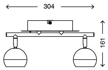 Briloner 2040-022 - Spot LED RGB dimabil 2xLED/3,3W/230V cu DO