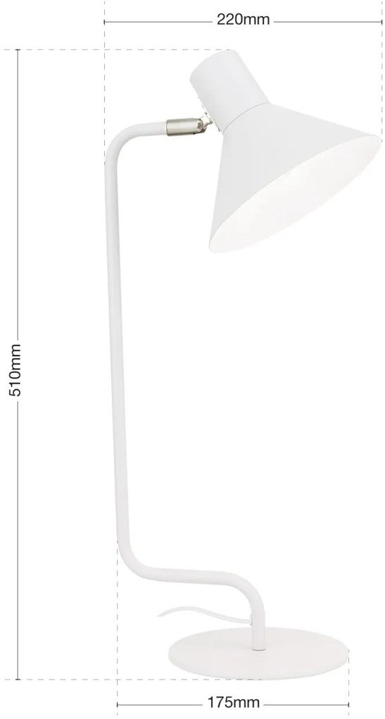 Veioza / Lampa de birou stil modern VIKTORIA alba