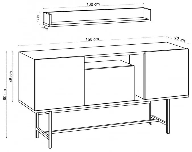 Consola Lelia Sapphire Oak