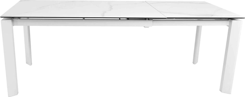 Masa Extensibila cu Blat din Marmura MARBLE - Marmura Alb Lungime(140cm) x Latime(90 cm) x Inaltime(76 cm)