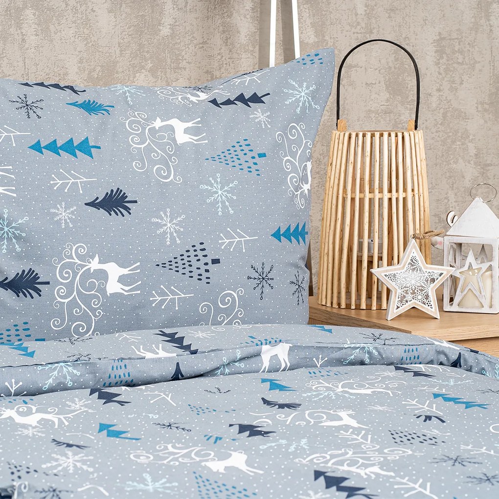 Lenjerie de pat din bumbac 4Home Elegant deer grey, 140 x 200 cm, 70 x 90 cm