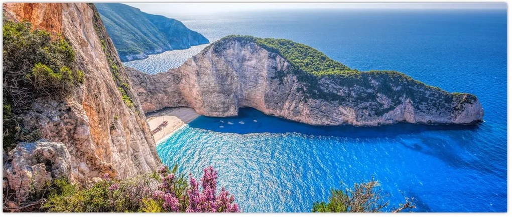 Tablou - Plaja Navagio, Grecia (120x50 cm)
