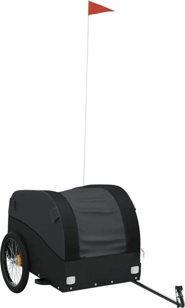 vidaXL Remorcă pentru biciclete, negru, 45 kg, fier