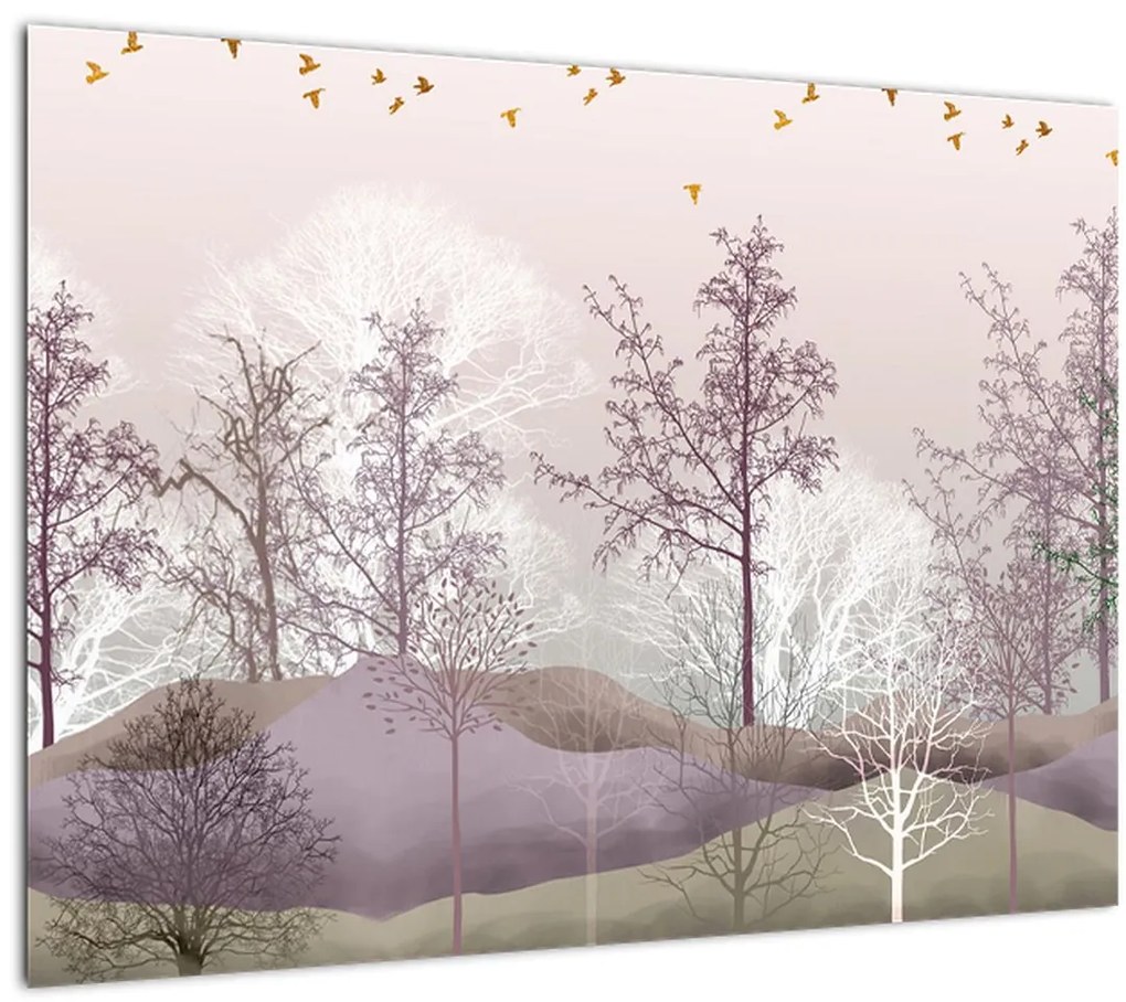 Tablou cu pădure (70x50 cm)