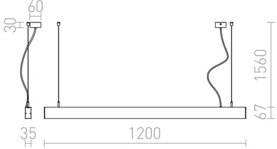 Lustră LED pe cablu PESANTE LED/40W/230V RED-Design Rendl-R12718