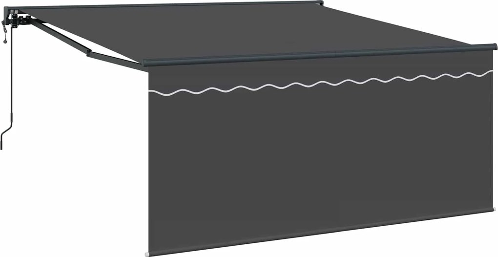 vidaXL Cortina Retractabilă Antracit 350 x 250 cm
