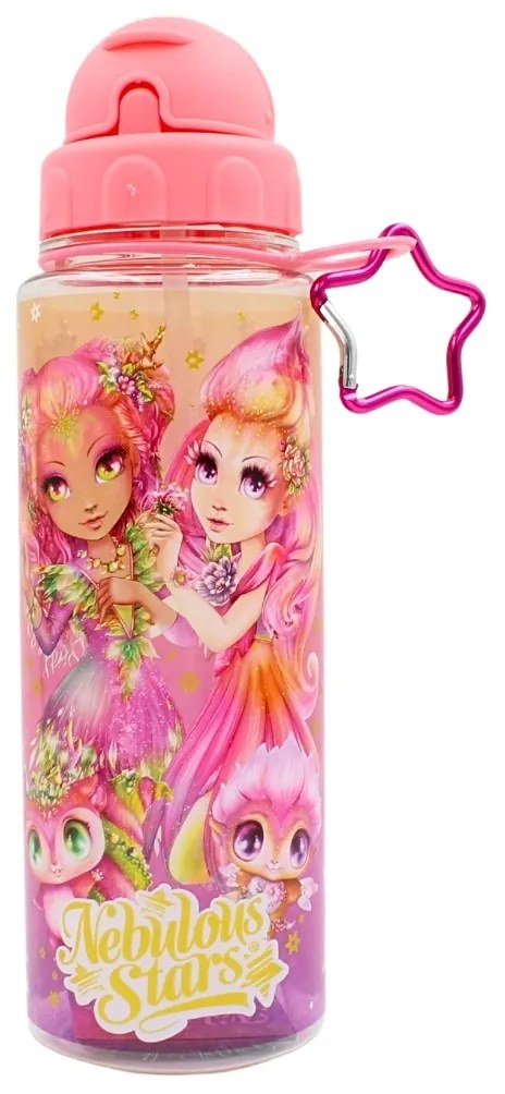 Sticlă de apă cu agățătoare stea, personaj Hazelia&amp;Petulia, 500 ml, Nebulous Star