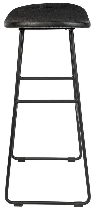 Scaun de bar negru 2 buc. (înălțime șezut 62 cm) Tangle – White Label