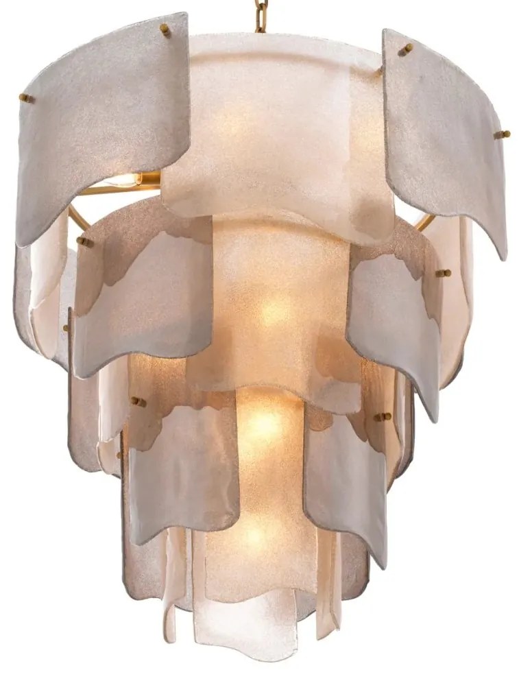 Candelabru LUX design deosebit Asinara L, sticla fumurie