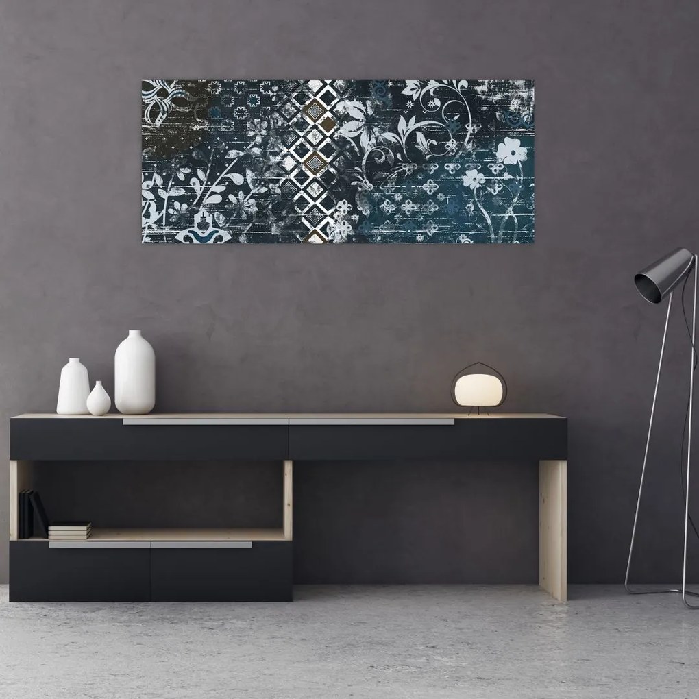 Tablou - Decorațiuni flori (120x50 cm)