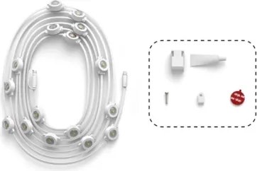 Philips Hue FESTAVIA - Șir exterior LED RGBW dimabil, extensibil, 16xLED 9m IP65