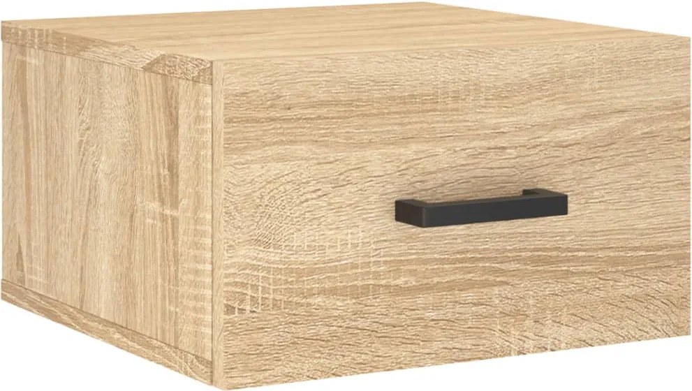 vidaXL Noptieră de perete, stejar sonoma, 35x35x20 cm