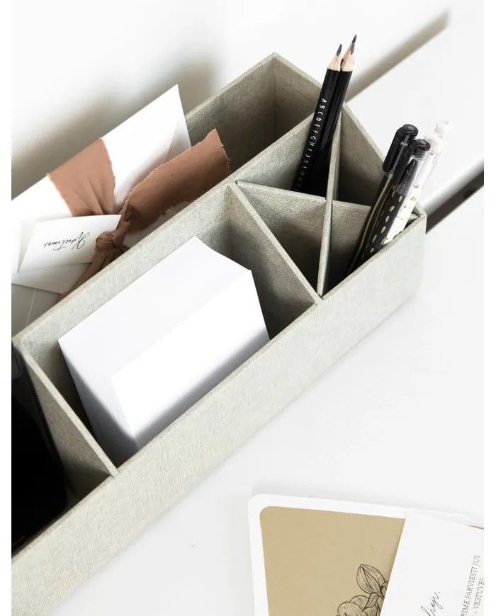 Organizator pentru papetărie din carton Elisa Canvas Paper Laminate – Bigso