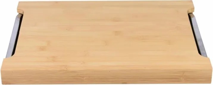 Tocător din bambus, cu tavă de scurgere din aluminiu, 40 x 2