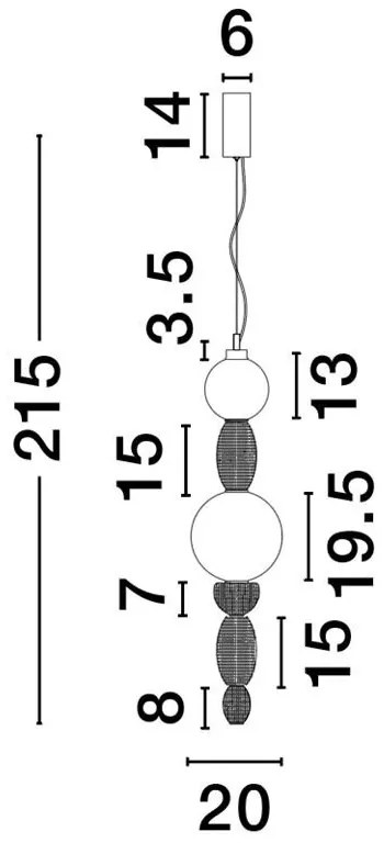 Pendul ceramic design modern LED CLEMENTINE