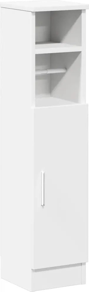 vidaXL Dulap de baie cu suport role, alb, 20,5x22x90 cm