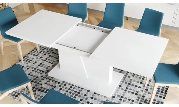 Masă de dining extensibilă NINO, albă