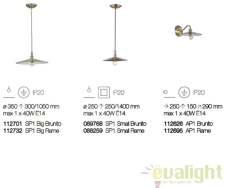 Lustra, Pendul rustic inaltime reglabila CANTINA SP1 BIG RAME 112732