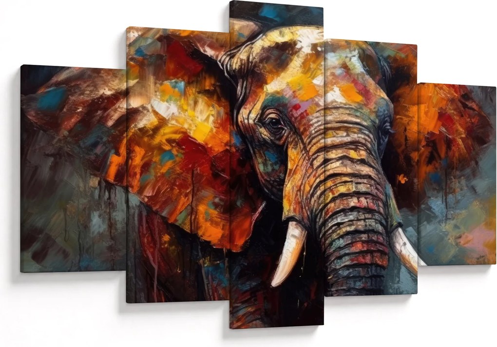 Tablou - Pictura unui elefant (150x105 cm)