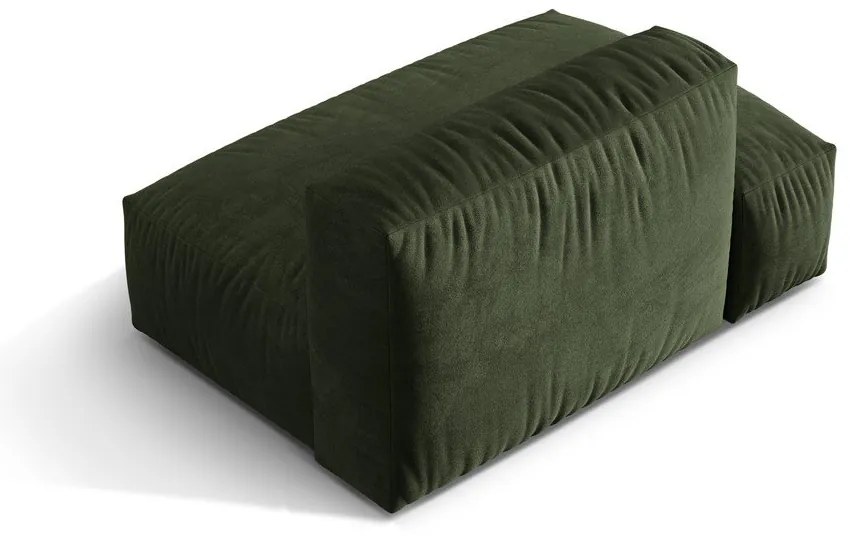 Modul pentru canapea modulară verde cu tapițerie din catifea (cu colț pe partea stângă) Martina – Micadoni