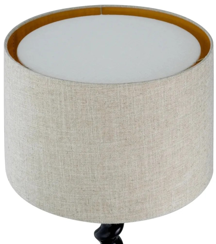 Lampa de masa LUX, Lemn, Tesatura, Negru, Massimo, 119672 HZ